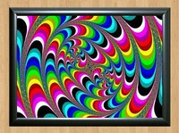 Psychedelic Trippy Funky Pattern Audio Video Visulization Photo Poster painting Print 15 A2 Size 16.5x23.4