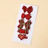 5PCS Joyful Red Serie Bowknot Hairpins Set