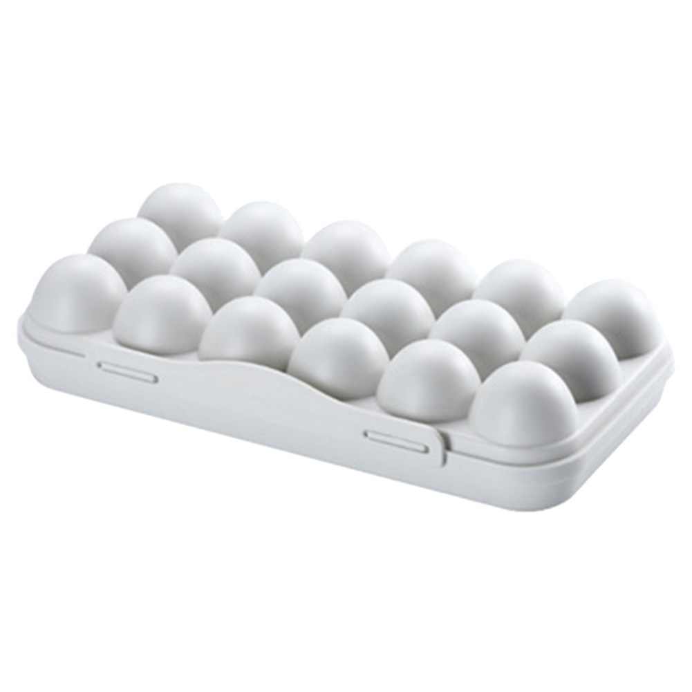 

18 Grids Plastic Egg Tray Holder Refrigerator Crisper Storage Box (Grey), 501 Original
