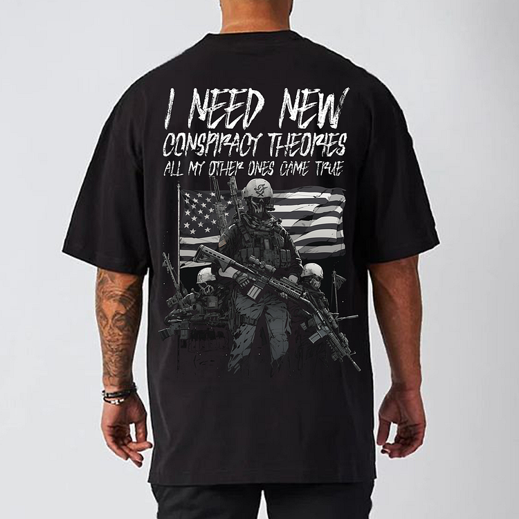 I Need New Conspiracy Theories Men's Short Sleeve T-shirt | 168DEAL