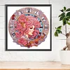Clock Pink Hair Girl - Crystal Rhinestone Diamond Painting