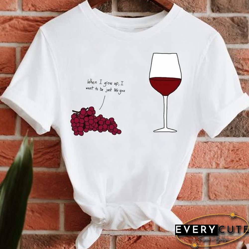 Women Lady Short Sleeve T-Shirts Print Tee Fashion Summer Clothes Female Style New 90S Trend Tshirt Top Graphic T-Shirt