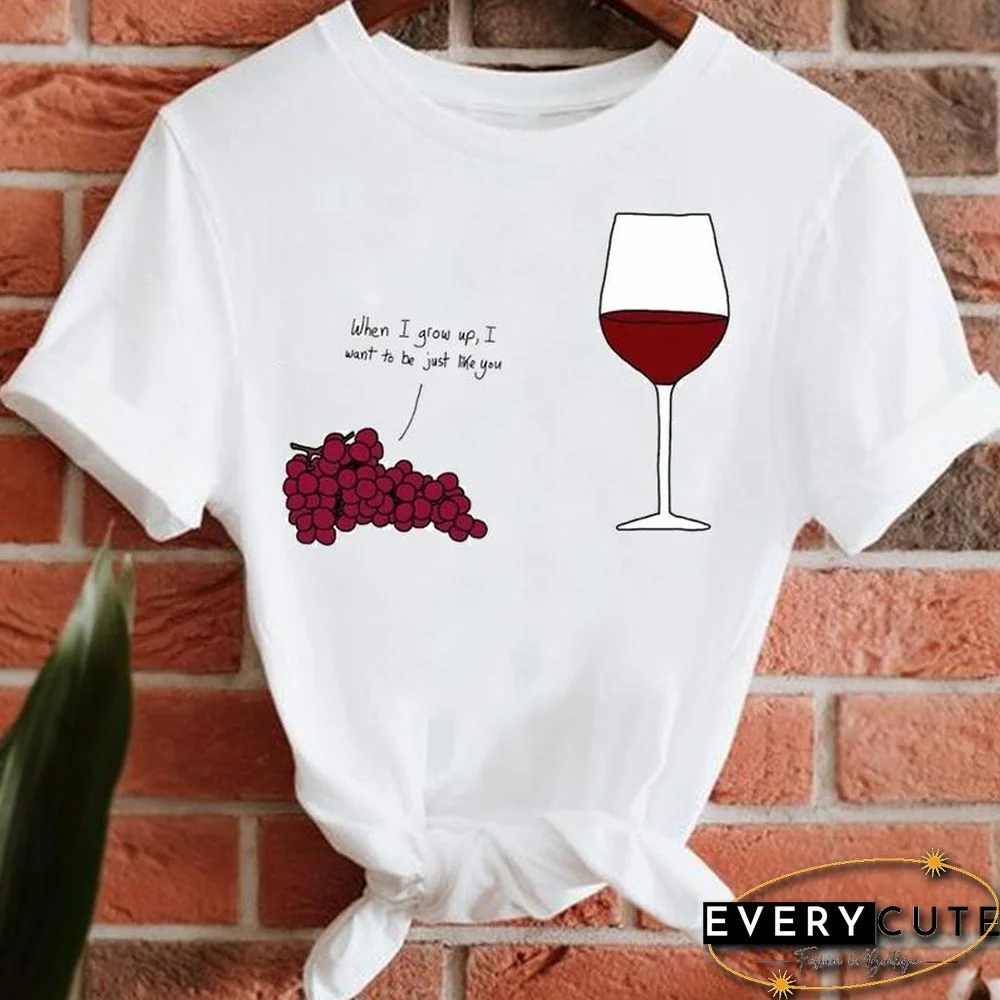 Women Lady Short Sleeve T-Shirts Print Tee Fashion Summer Clothes Female Style New 90S Trend Tshirt Top Graphic T-Shirt