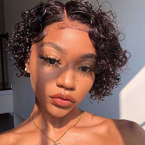 Junoda Pixie Cut 2022 Really Short Curly Bob Wig Latest Trends for Women