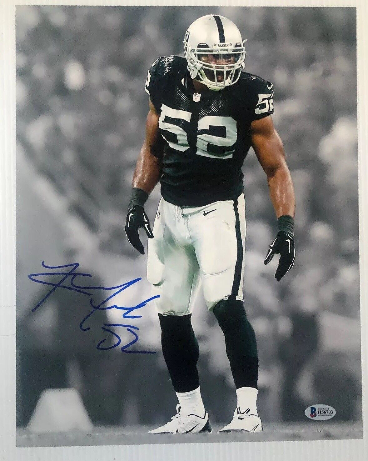 Khalil Mack Signed Autographed 11x14 Photo Poster painting Oakland Raiders BECKETT COA 1