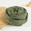 Solid Color Soft Cotton Linen Scarf Women Hijab Shawl