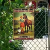 Farm girl with horse and dog - Vintage Metal Signs(8*12Inch/12*16Inch) - Farm