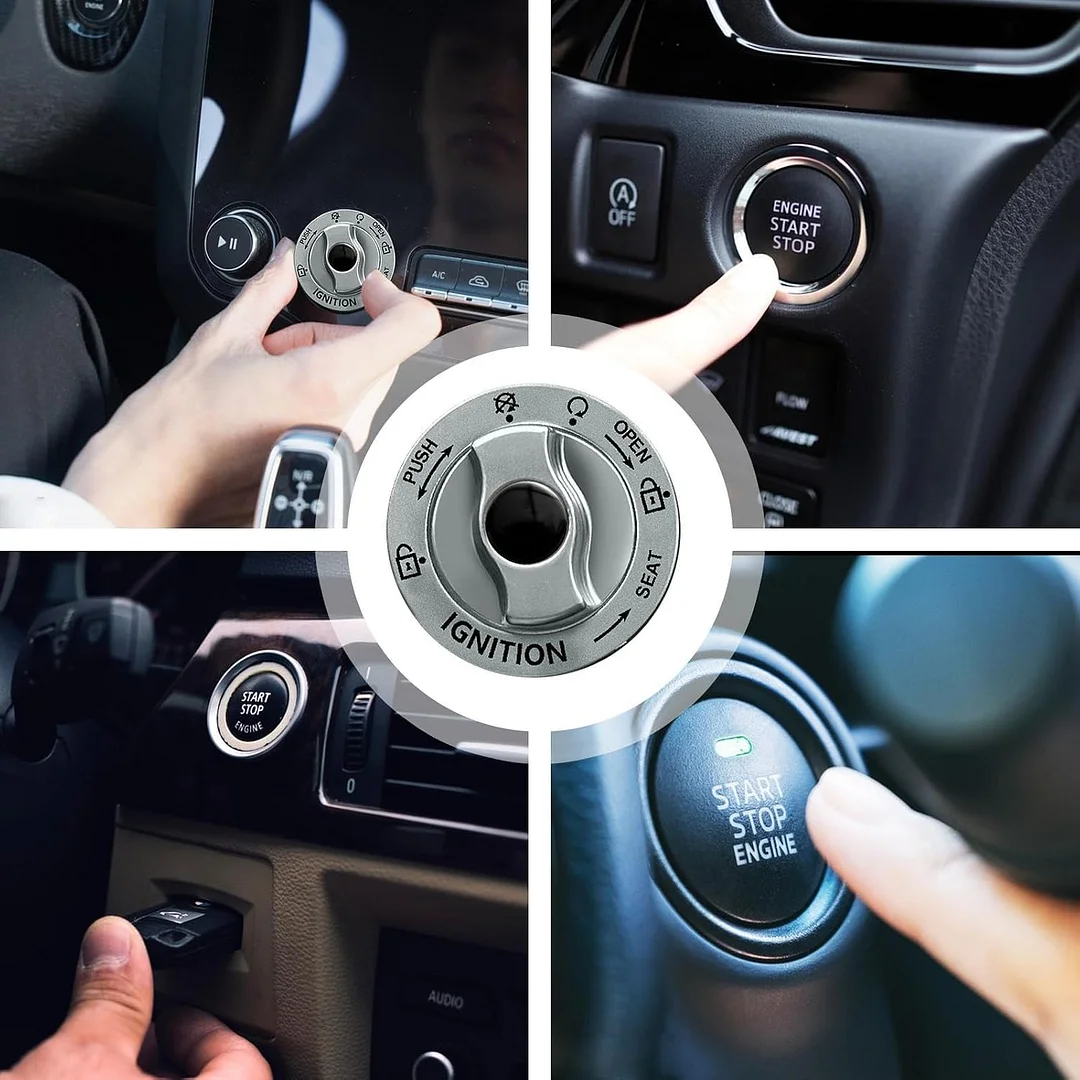 Push Button Start Cover - Metal Car Engine Start Stop Button Cover