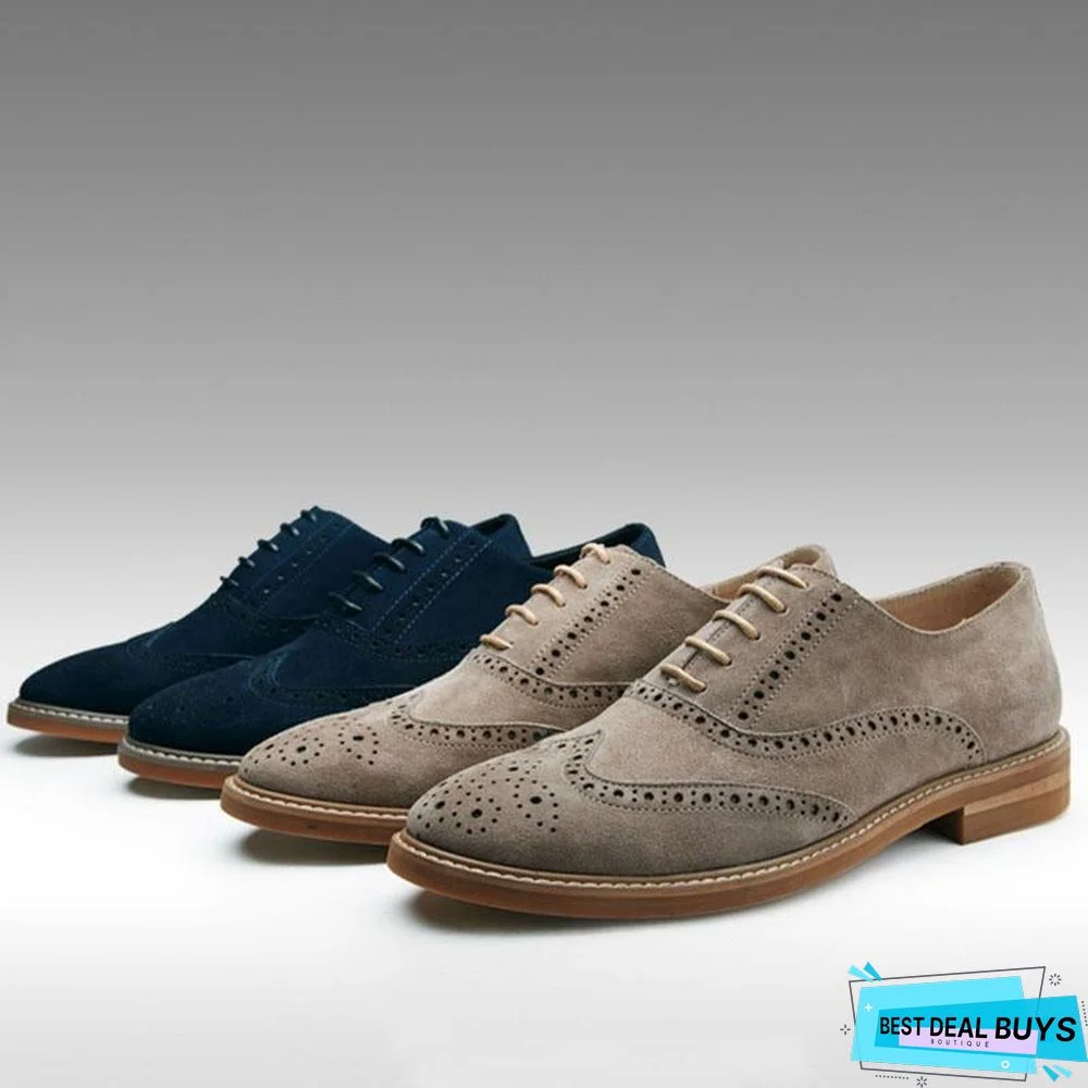 Men's Business Classic Suede Brogue Shoes