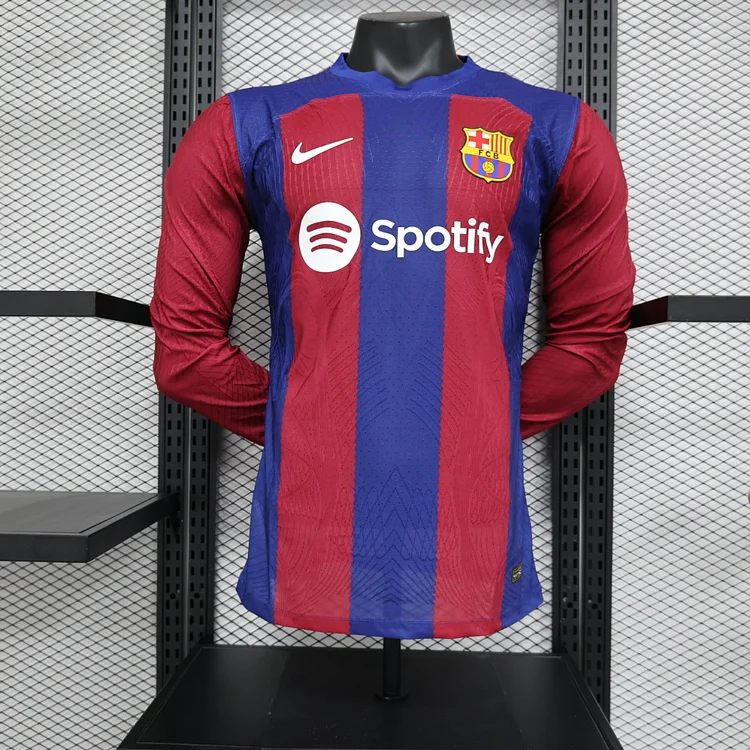 2023/2024 Barcelona Home Long Sleeve Players Edition
