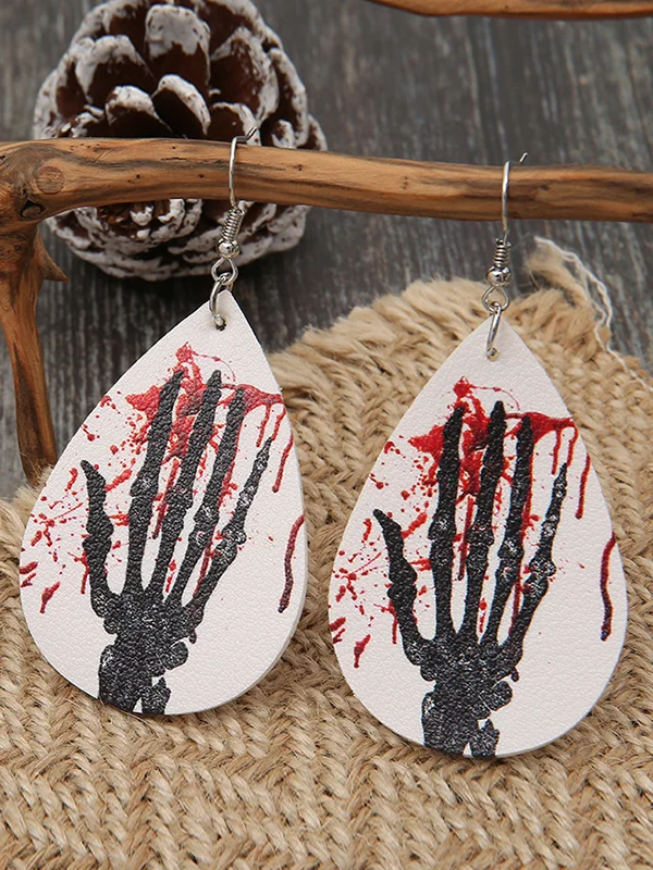 Halloween Demon Hand Grab Earrings - yankia