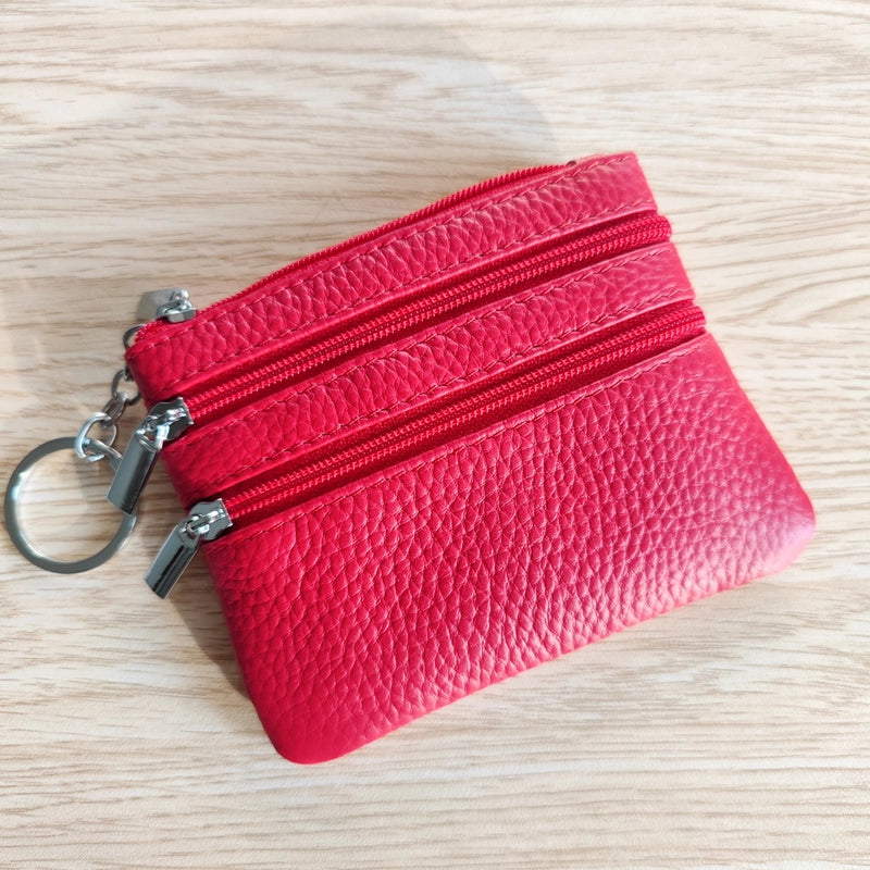 Explosions Genuine Leather Coin Purse Ladies Home Zipper Key Bag Multifunctional Card Bag Coin Coin Coin Bag