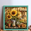 Sunflower Watering Can-11CT Stamped Cross Stitch 40*40cm/15.75*15.75in tapestrymarket