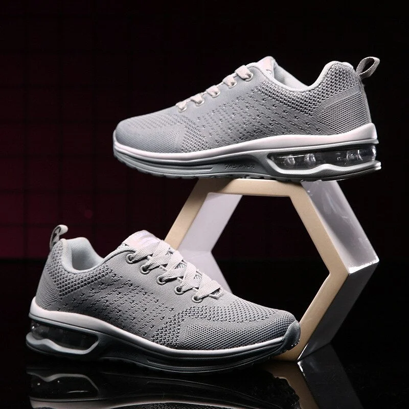 Men's Sneakers Spring Autunm Mesh Breathable Sports Shoes Lightweight Shock Absorption Men Air Shoes White Sneakers 2021 New