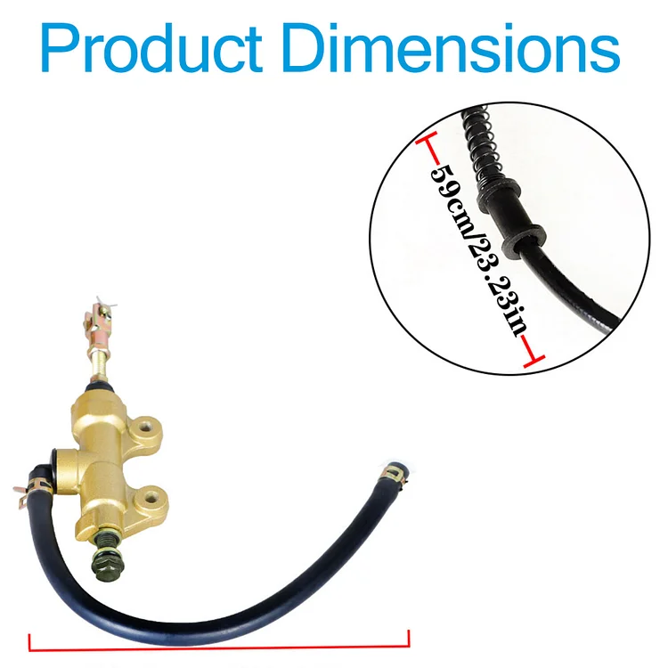 Rear Brake Master Cylinder Caliper + Hose Assy For Yamaha Blaster - Foto 12