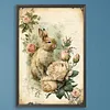 Rabbit Flowers-Paint by Numbers Acrylic Painting 40*60CM(Poster style）(HOT)