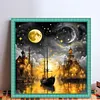 Quiet Night-18CT Stamped Cross Stitch 50*50cm/19.69*19.69in tapestrymarket