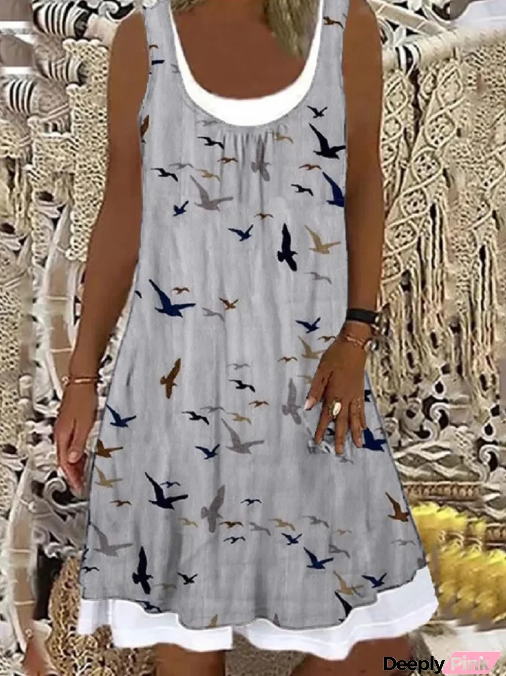 Women's Loose Fashion Digital Print Casual Dress