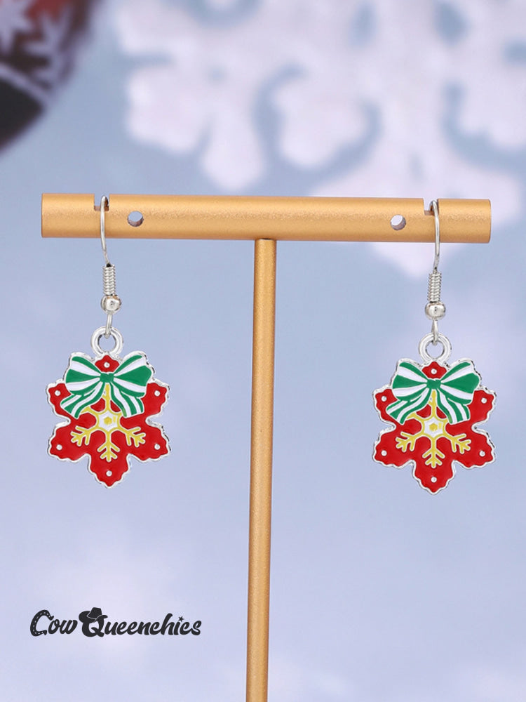 Women’s Christmas Snowflake Earrings Multicolor / One