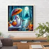 40x40cm Halloween Geist 5D DIY Vollbohrer Runde Diamond Malerei Kit Wohnkultur
