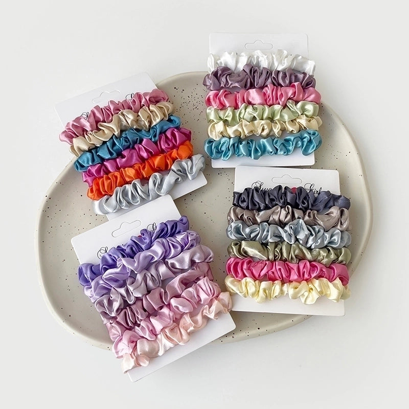 Women’s Basic Solid Color Satin Hair Tie