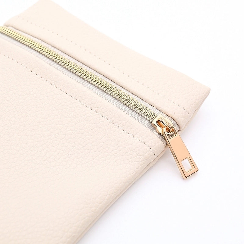 1 Pc/Package PU Leather Casual Handmade Minimalist Indoor Outdoor Daily Square Simple Solid Color Jewelry Packaging Bags