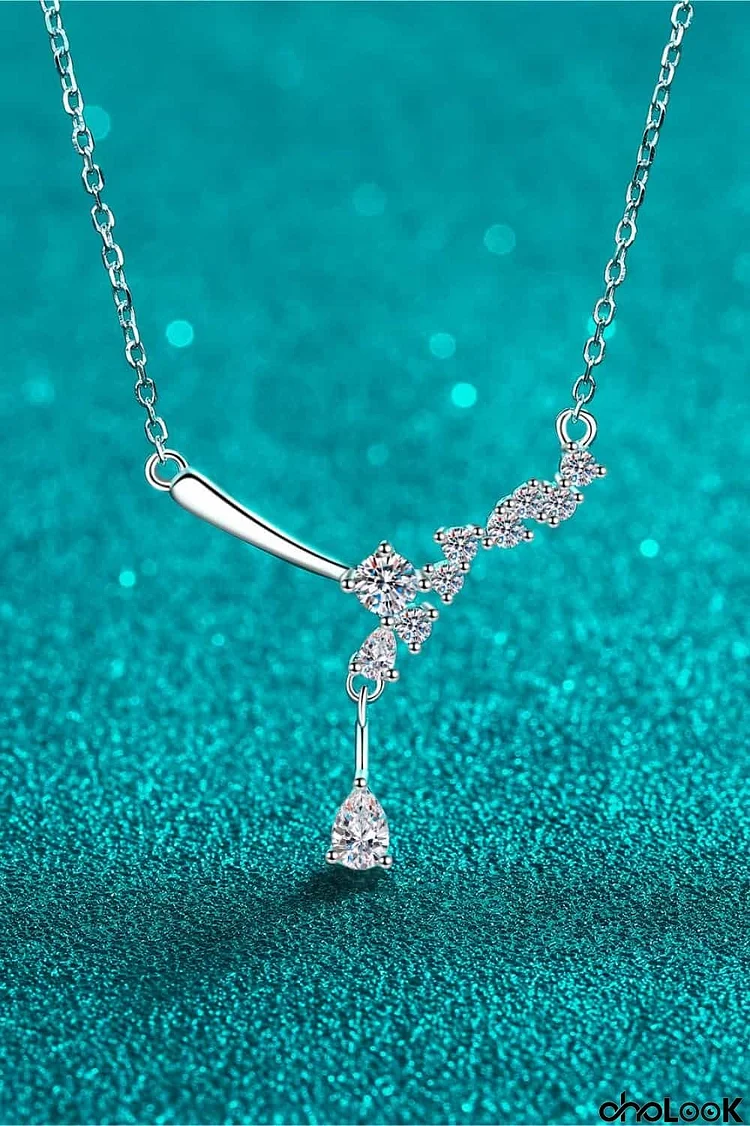 1 Carat Moissanite 925 Sterling Silver Necklace