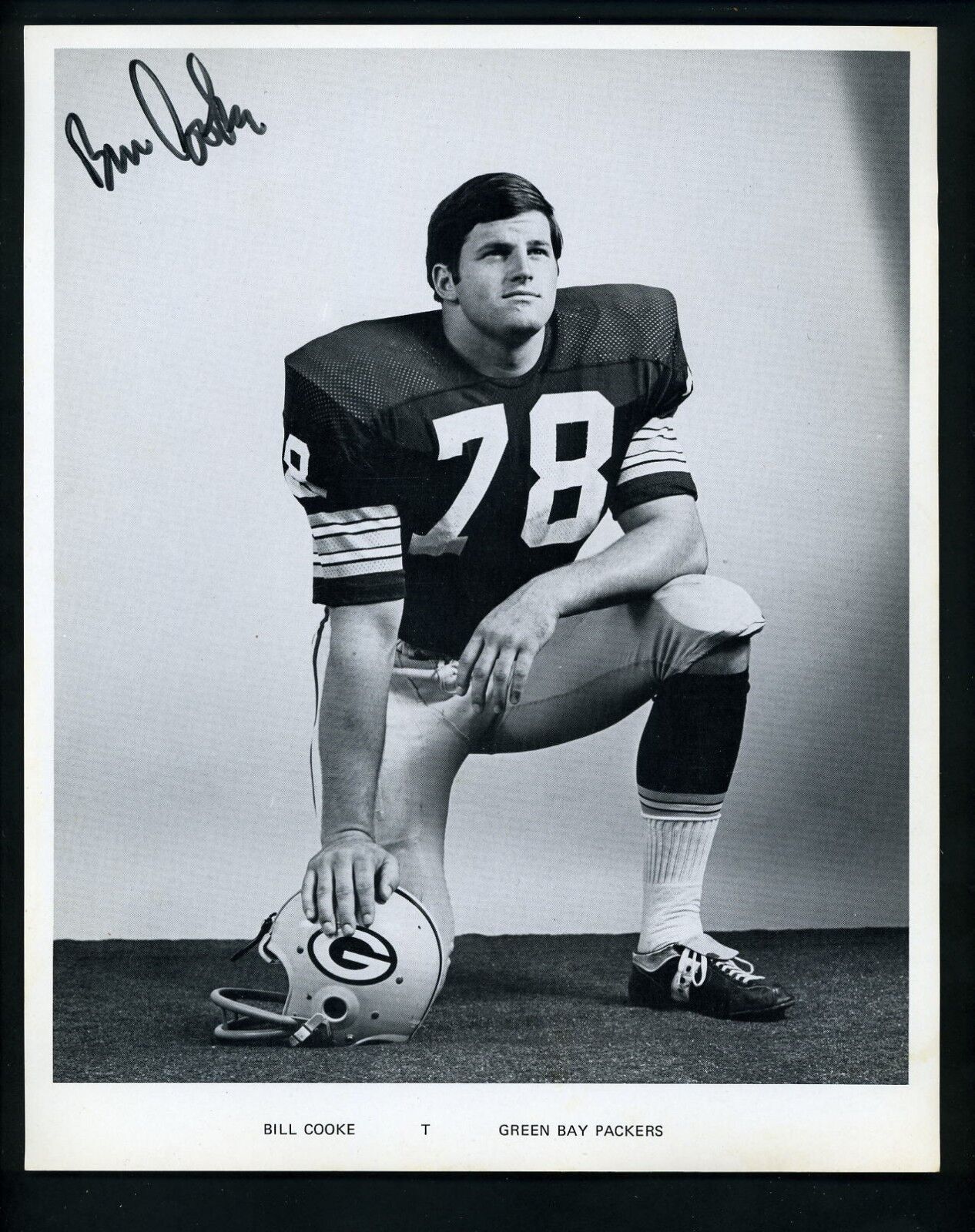 Bill Cooke Green Bay Packers circa 1975 Team Issued Premium Press Photo Poster painting