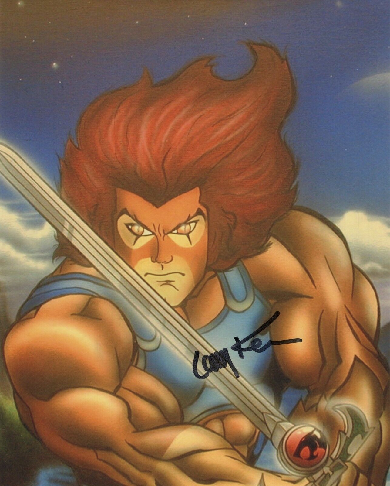 LARRY KENNEY SIGNED AUTOGRAPH THUNDERCATS LION-O 8X10 Photo Poster painting