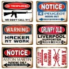 6pcs - Warning - Vintage Metal Signs(12*16Inch)