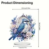  5D DIY Special Shape Diamond Painting Desk Ornament Flower Cage Birds Decor Kit