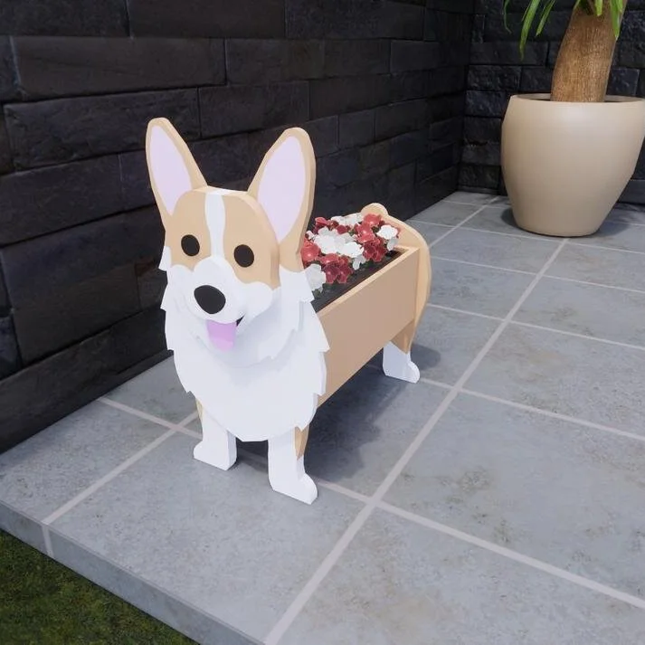 Dog Planter - Corgi Planter
