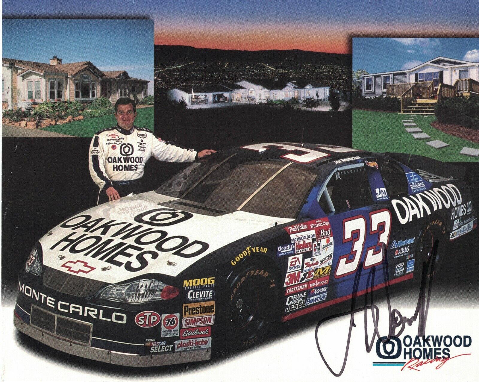 Joe Nemechek Signed Autographed 8 x 10 Photo Poster painting NASCAR Racing Driver B