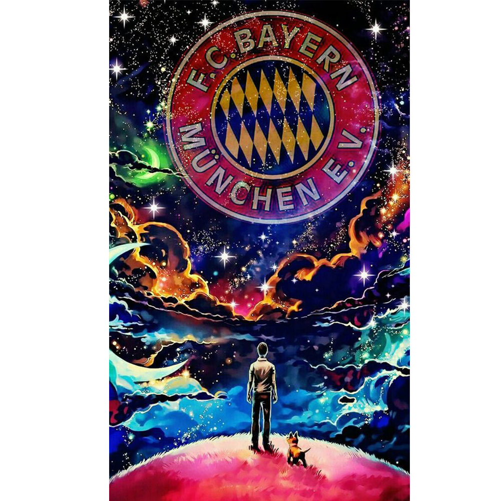 

30*50CM - Round Drill Diamond Painting - Football Bayern Munich, 501 Original