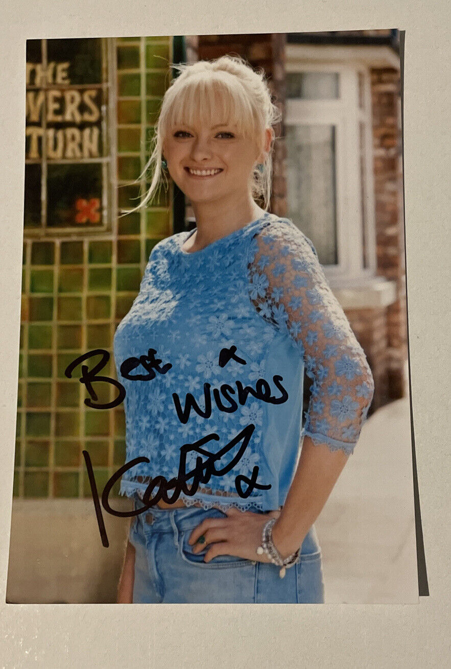 KATIE MCGLYNN *Sinead Tinker* CORONATION STREET Hand Signed Autograph 6x4 Photo Poster painting