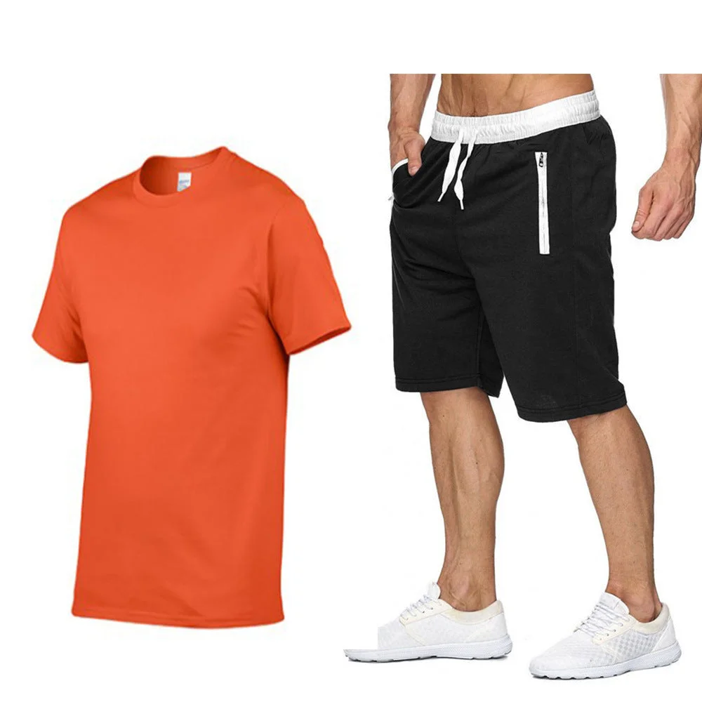 Men's Summer Short Sleeve Shorts Sports Suit