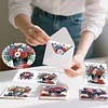 6pcs Diamond Painting Independence Day Flowers Greeting Card with Envelope for Family Friends Holiday Gift Congratulations