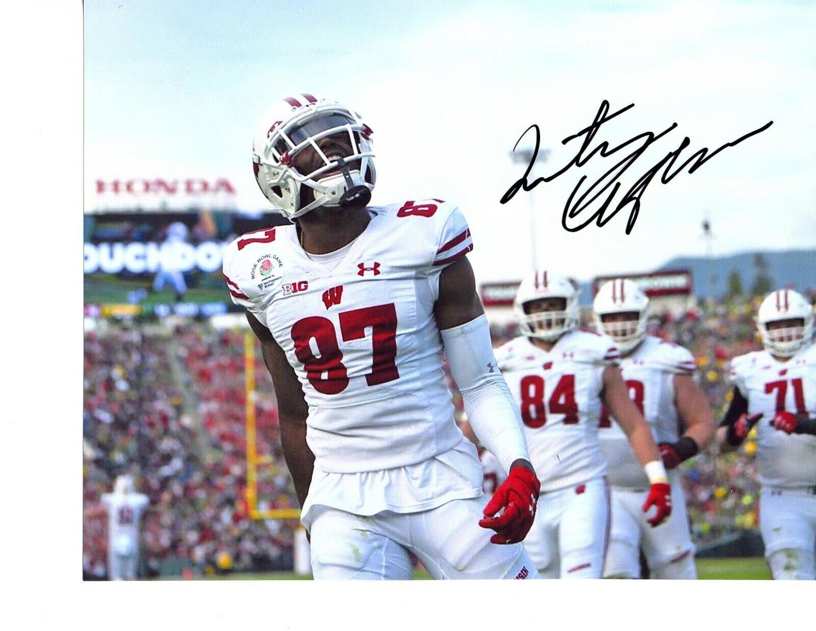 Quintez Cephus Wisconsin Badgers signed autograph 8x10 football Photo Poster painting 20 Draft!