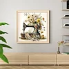 (Stamped/Counted) Retro Floral Sewing Machine - 14CT Cross Stitch 40*40cm/15.75*15.75in