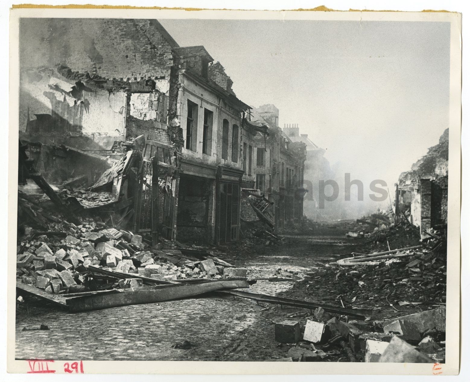 Historic France - Vintage 8x10 Publication Photo Poster paintinggraph - WWI Ruins of Bapaume