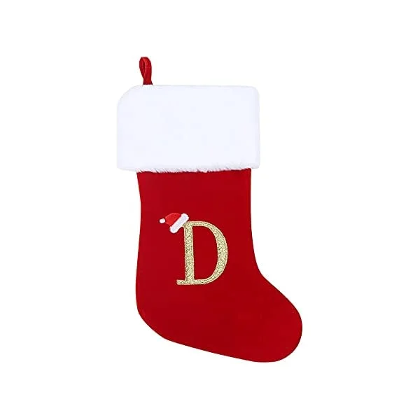 Super Soft Plush Christmas Socks Large Embroidered Stockings amazon Stunahome.com