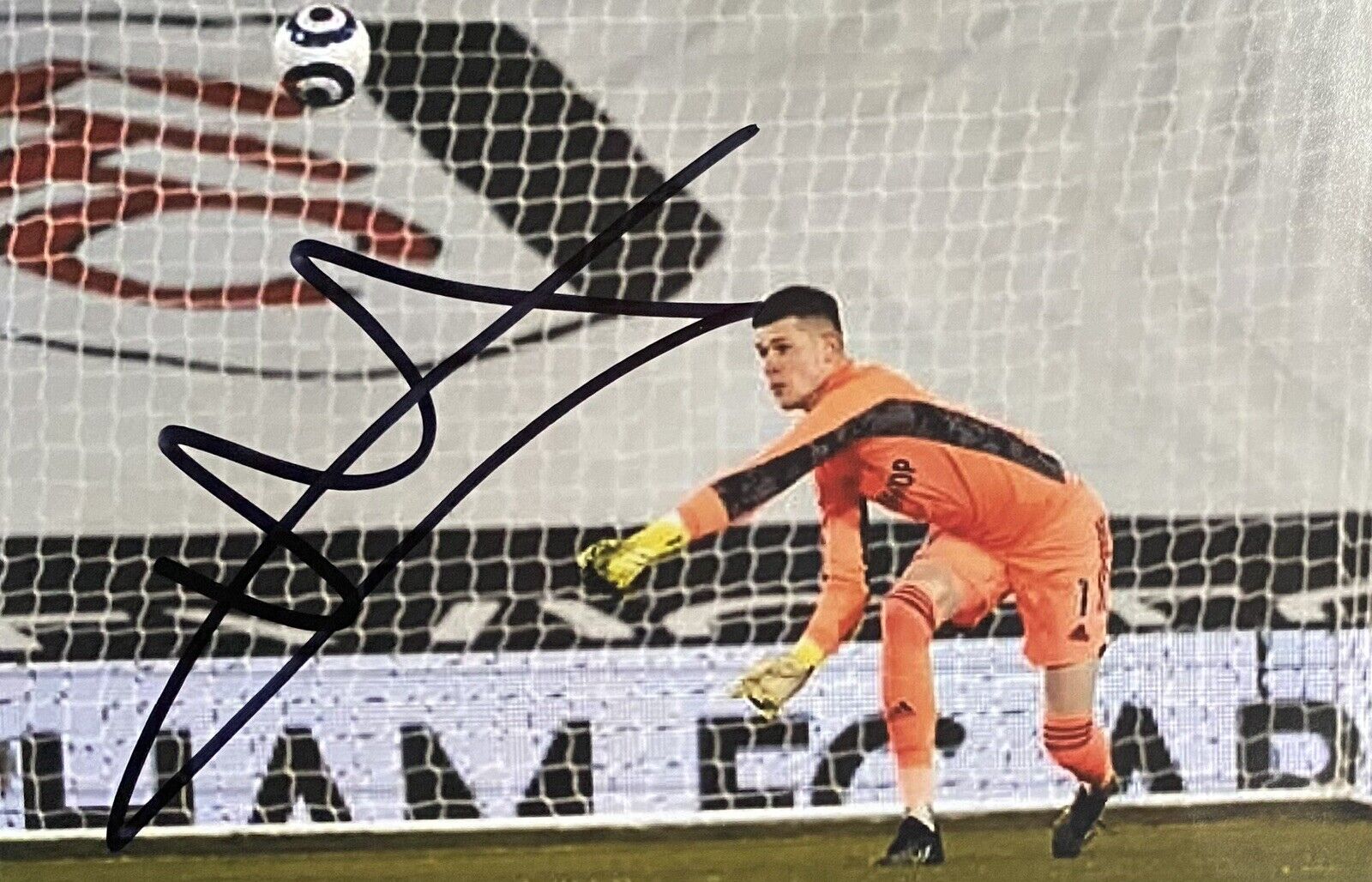 Illan Meslier Genuine Hand Signed Leeds United 6X4 Photo Poster painting 2