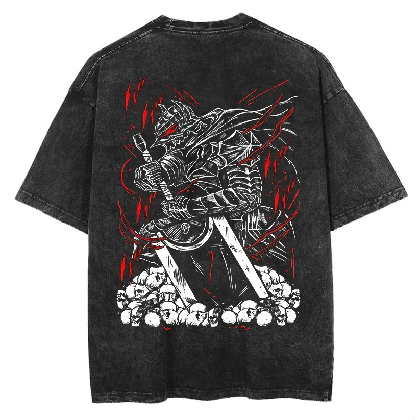  Berserk Anime Oversize Washed T-Shirt