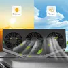 Solar Car Exhaust Fan with 3 Air Outlets Car Radiator Cooling Fan for All Cars