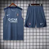 2025/2026 Psg Paris Pre-Match Training Haze Blue Vest+Shorts Football1:1 Thai Quality