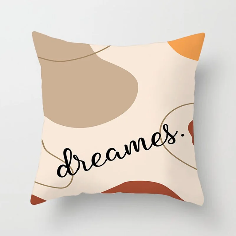 INS Nordic Morandi Cushion Cover Geometric Beauty Flower Art Pillow Cover Bed Car Office Decorative Pillowcase Modern Home Decor