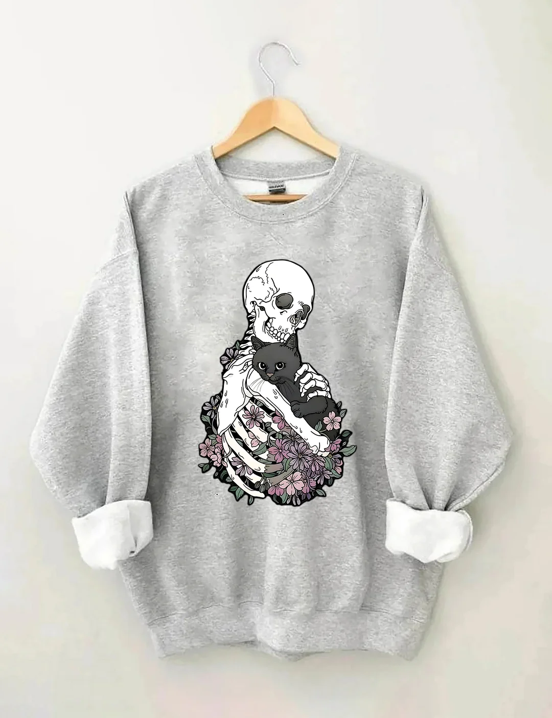 Halloween Skeleton Cat Sweatshirt