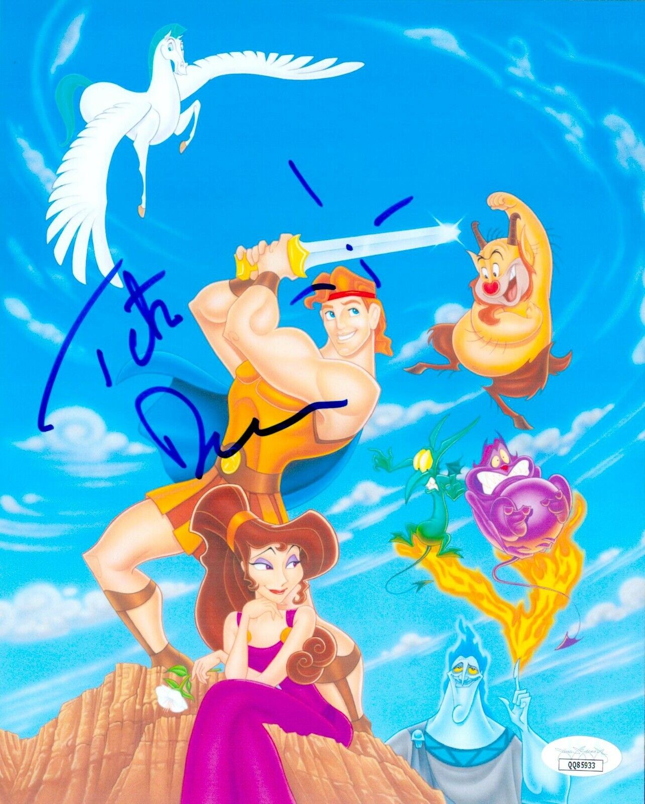 Tate Donovan Hand Signed 8x10 Disney's Hercules Authentic Autograph JSA COA