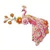 (US Local)Pink Peacock  Diamond Painting Door Corner Sign DIY Door Frame Decor