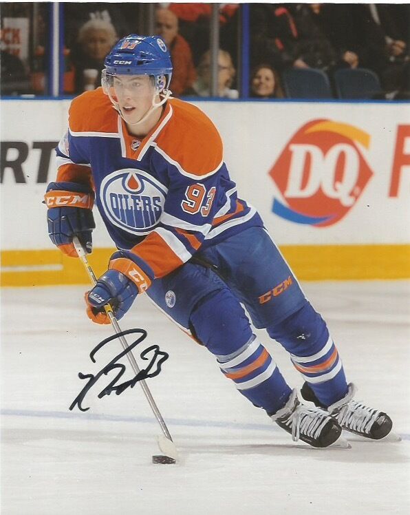 Edmonton Oilers Ryan Nugent Hopkins Signed Autographed 8x10 NHL Photo Poster painting COA L